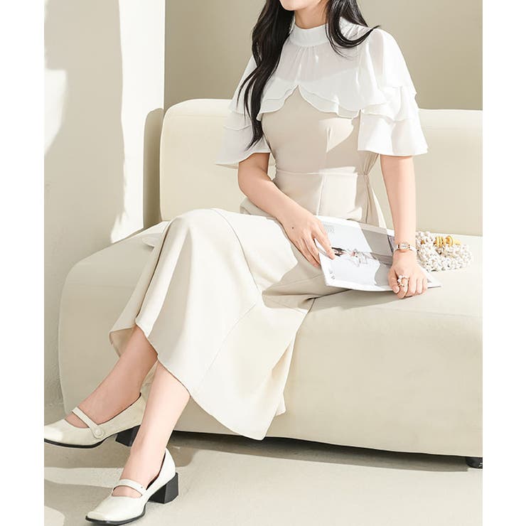 プチハイネック フリル フェイクレイヤード | レースレディース  | 詳細画像16 