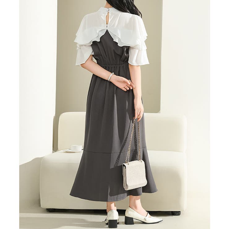 プチハイネック フリル フェイクレイヤード | レースレディース  | 詳細画像9 