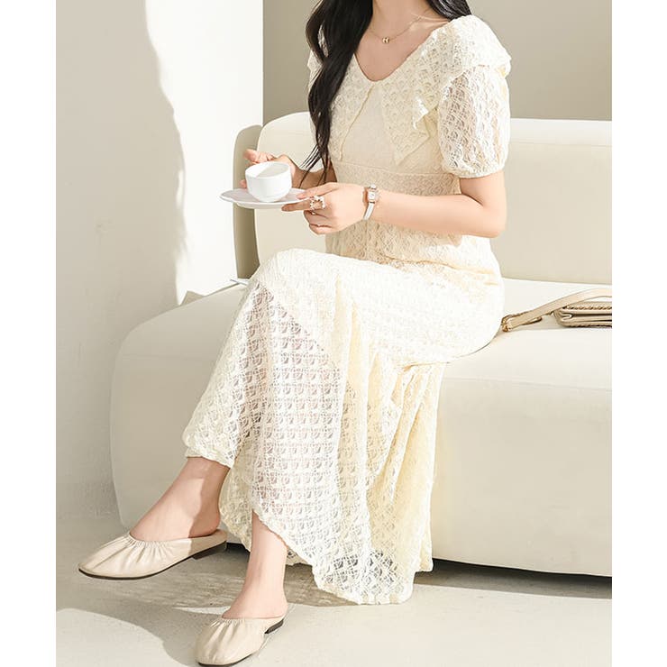 ビッグカラー フリル レース | レースレディース  | 詳細画像15 