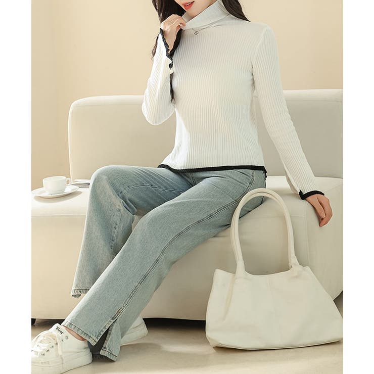 配色 ライン ハイネック | レースレディース  | 詳細画像15 