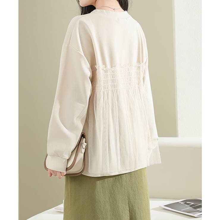 チュール ドッキング バルーン袖 | レースレディース  | 詳細画像10 