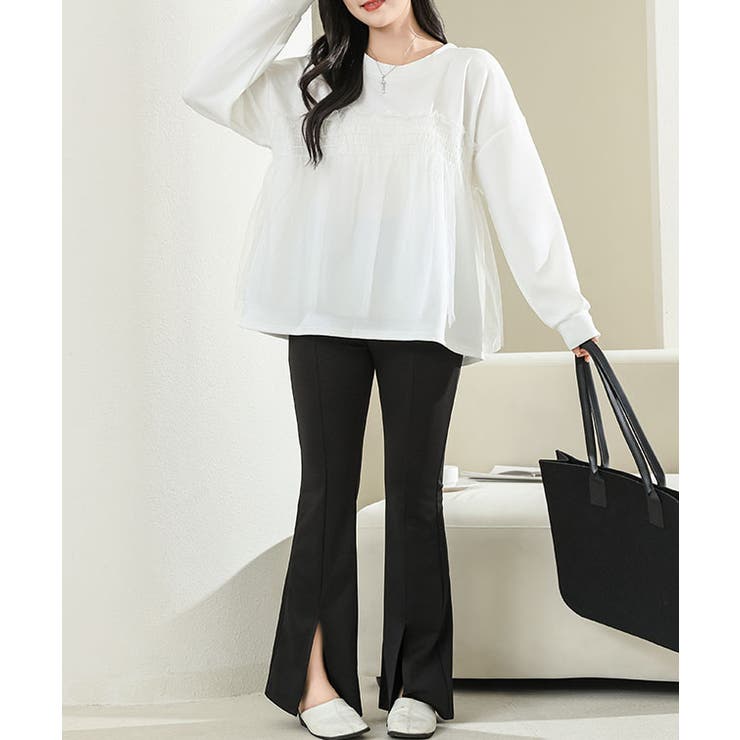 チュール ドッキング バルーン袖 | レースレディース  | 詳細画像14 