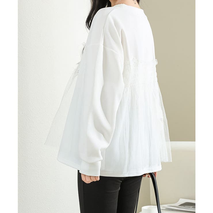 チュール ドッキング バルーン袖 | レースレディース  | 詳細画像16 