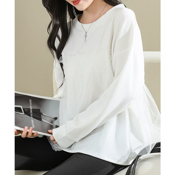 チュール ドッキング バルーン袖 | レースレディース  | 詳細画像17 