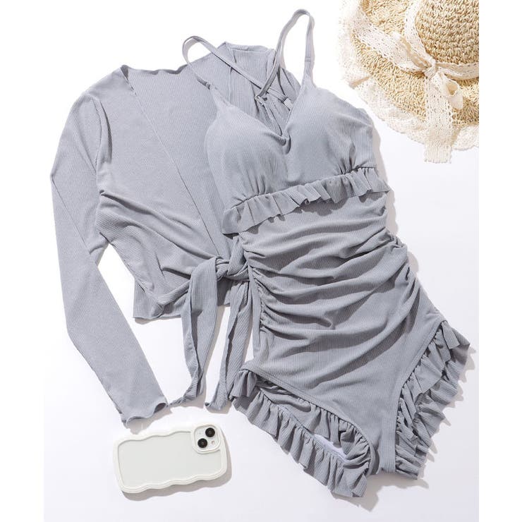 【2点セット】 ソリッドカラー カーディガン付き | レースレディース  | 詳細画像11 