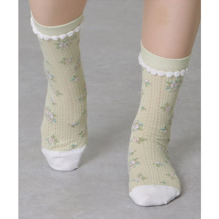 ボタニカル柄 クルー丈 リブ | レースレディース  | 詳細画像8 