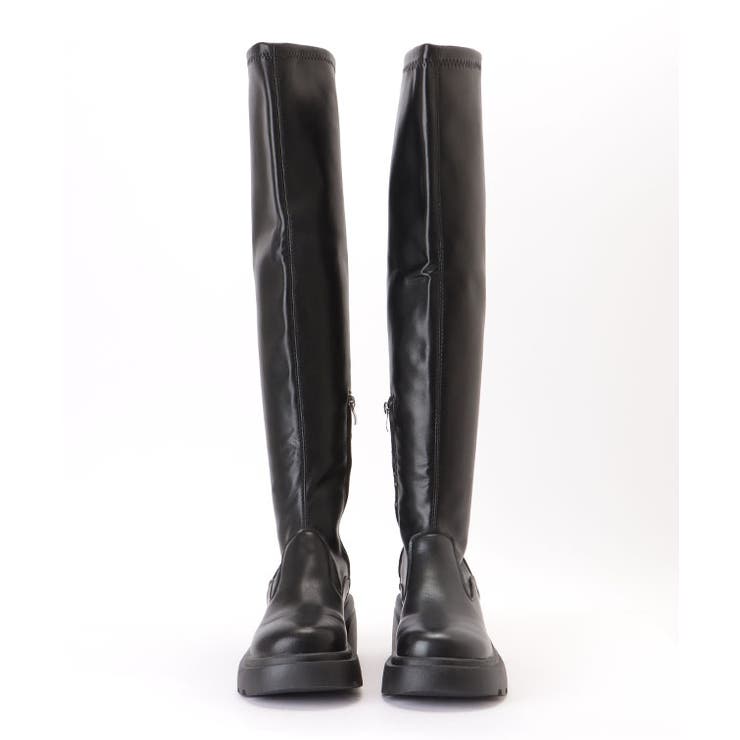 ラウンドトゥ レザー調 厚底 | レースレディース  | 詳細画像14 