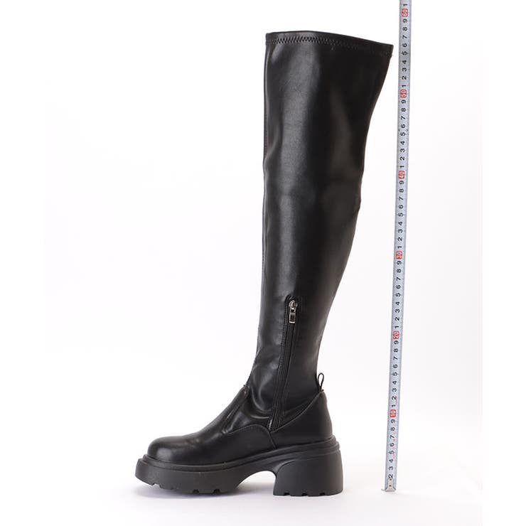 ラウンドトゥ レザー調 厚底 | レースレディース  | 詳細画像19 