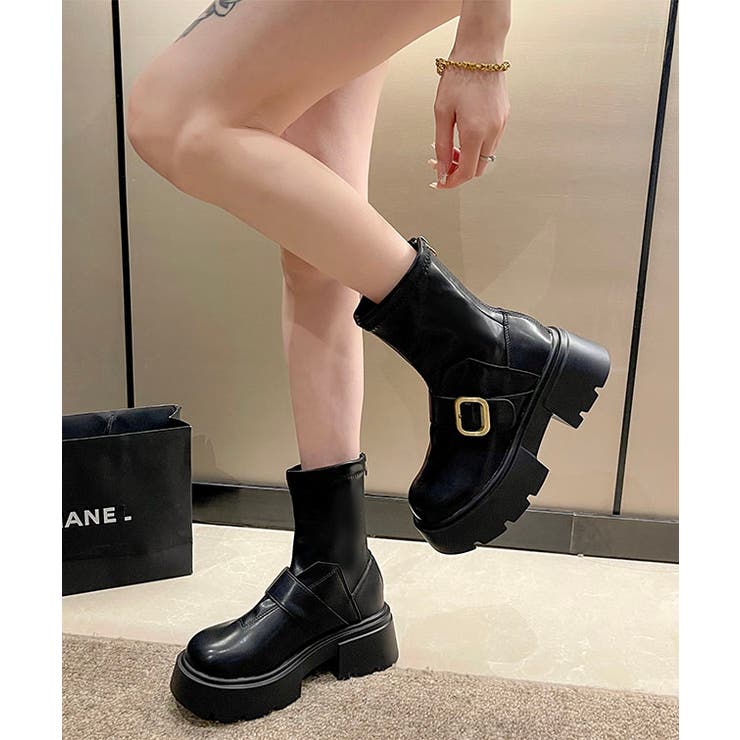 ベルト付き 厚底 フラット | レースレディース  | 詳細画像4 