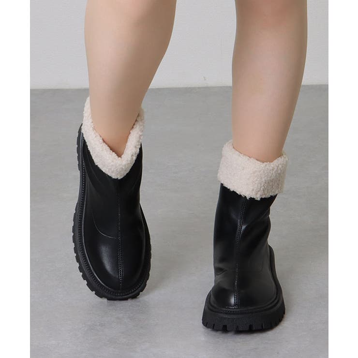 ラウンドトゥ ボア付き トラック | レースレディース  | 詳細画像5 