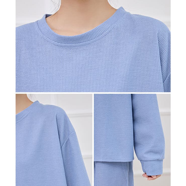 ソリッドカラー ラウンドネック ワッフル | レースレディース  | 詳細画像18 