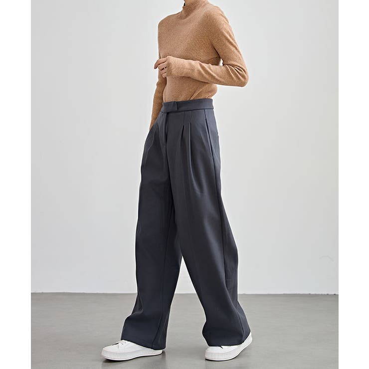 楽天市場】スラックス レディース ワイドパンツ タック入り スーツパンツ オフィス ゆったり ストレートパンツ 体型カバー タックパンツ お洒落  ボトムス 女性 春秋 長ズボン 夏 ロングパンツ ウエストゴム スーツ生地 薄手 無地 ブラック : レディースファッション Le futur
