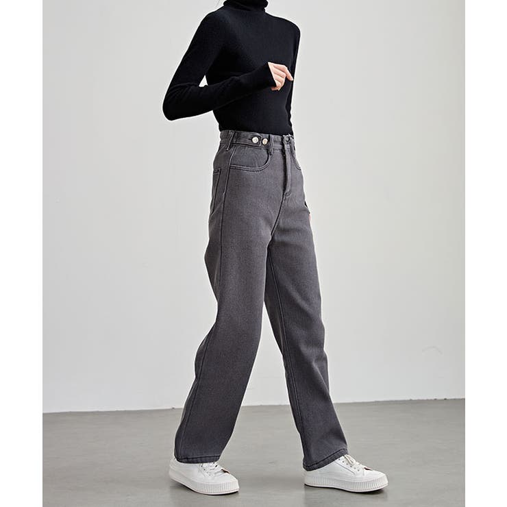 裏起毛 ハイウエスト ストレート | レースレディース  | 詳細画像8 