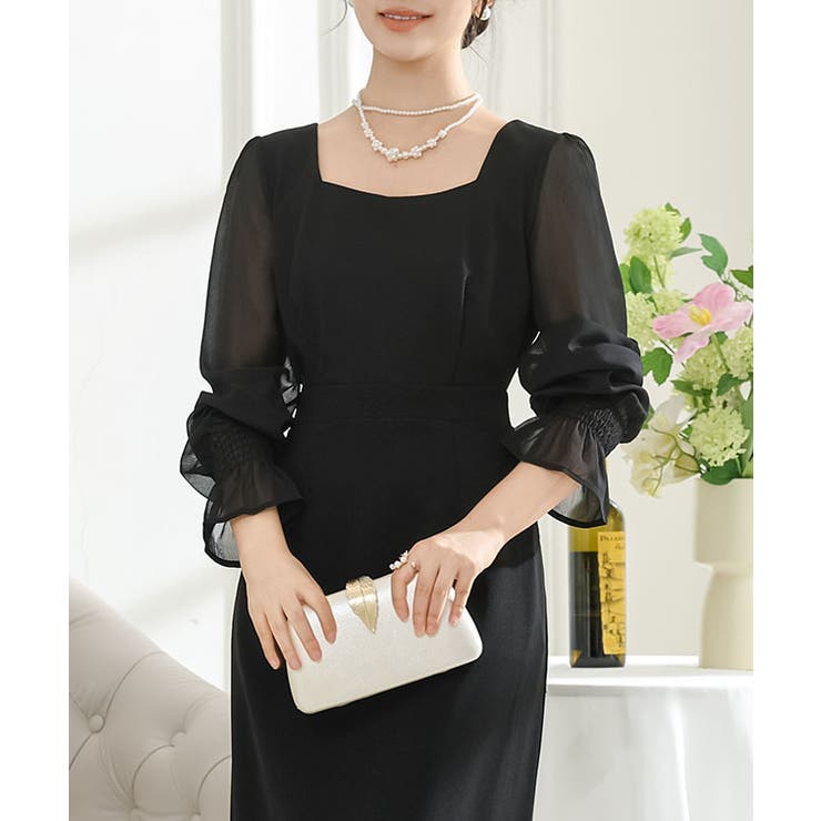 スクエアネック シアー ドッキング | レースレディース  | 詳細画像4 