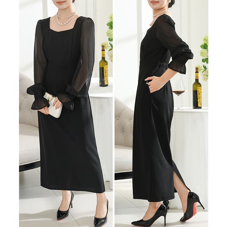 スクエアネック シアー ドッキング | レースレディース  | 詳細画像5 