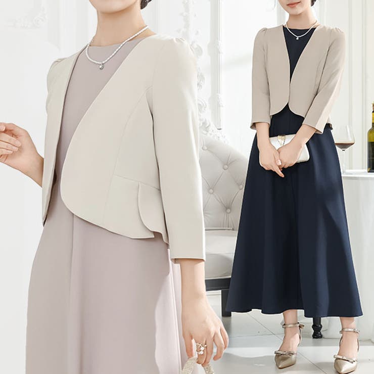 【2点セット】 ノーカラー ジャケット付き | レースレディース  | 詳細画像1 