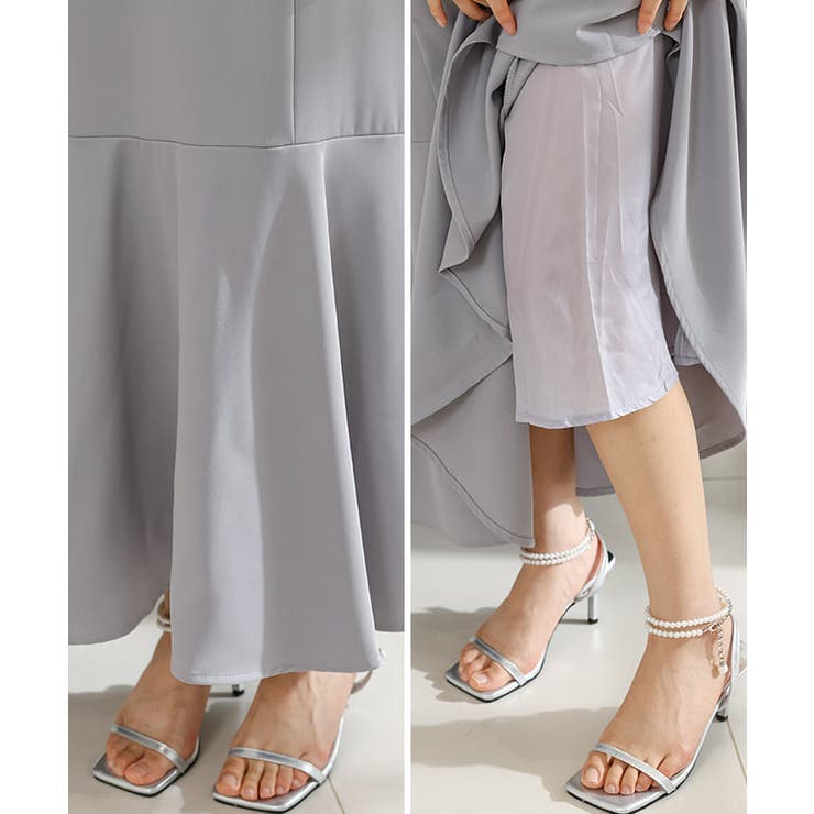 レース ボレロ付き Vスリット[品番：LCLW0007387]｜レース