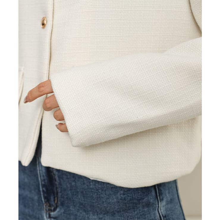 ノーカラー メタリック ボタン | レースレディース  | 詳細画像19 