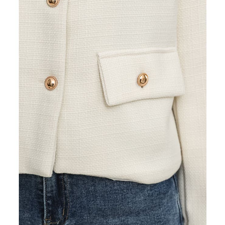 ノーカラー メタリック ボタン | レースレディース  | 詳細画像20 