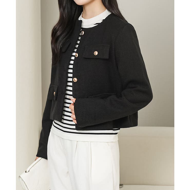 ノーカラー メタリック ボタン | レースレディース  | 詳細画像5 