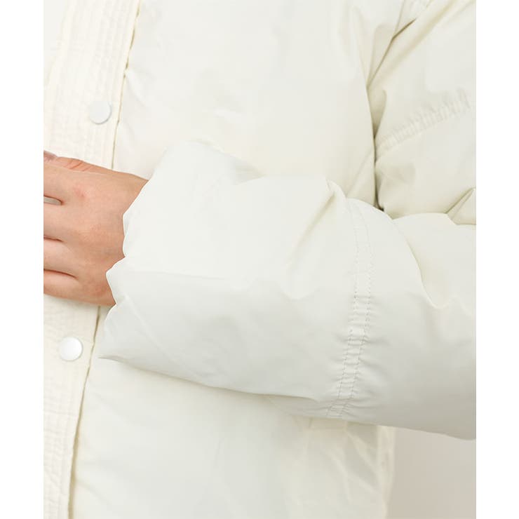 アイボリー ベルト付きジャケット ベルト付き 2WAY ボアカラー[品番：LCLW0007482]｜レースレディース