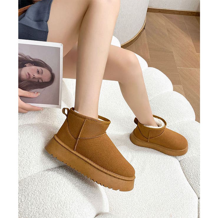 内ボアムートン風厚底ショートブーツ 女性 レディース | レースレディース  | 詳細画像13 