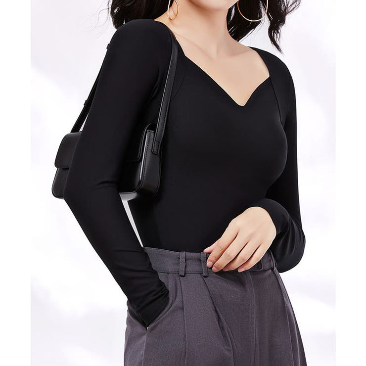 ソリッドカラー スクエア ハートネック | レースレディース  | 詳細画像3 