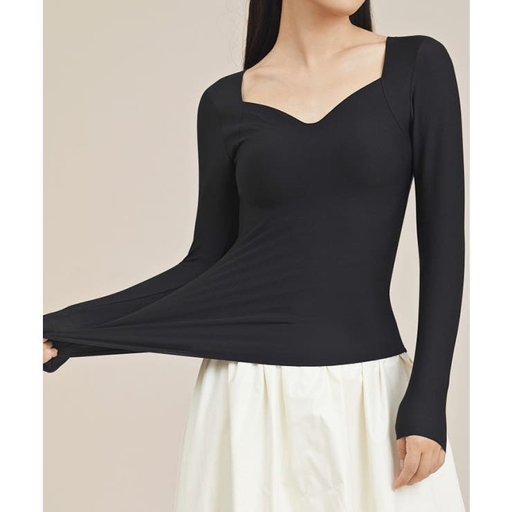 ソリッドカラー スクエア ハートネック | レースレディース  | 詳細画像4 