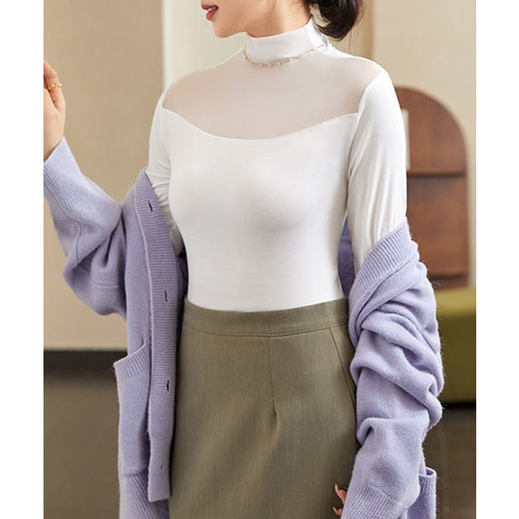 プチハイネック シアー ドッキング | レースレディース  | 詳細画像10 