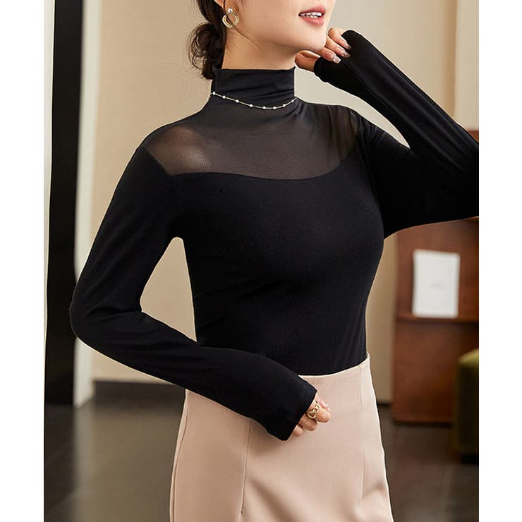 プチハイネック シアー ドッキング | レースレディース  | 詳細画像4 