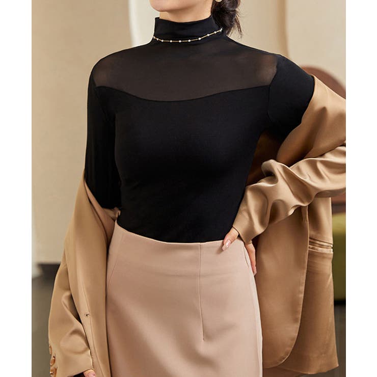 プチハイネック シアー ドッキング | レースレディース  | 詳細画像5 