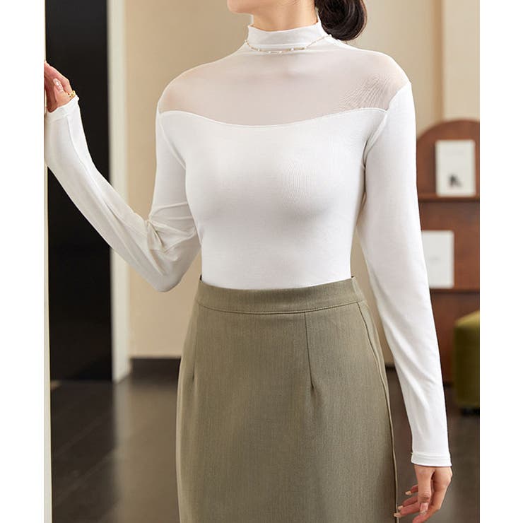 プチハイネック シアー ドッキング | レースレディース  | 詳細画像9 