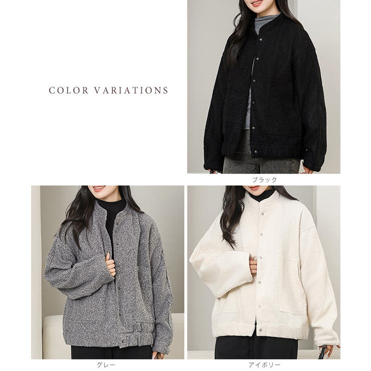 スタンドカラー ボタン カジュアル | レースレディース  | 詳細画像2 