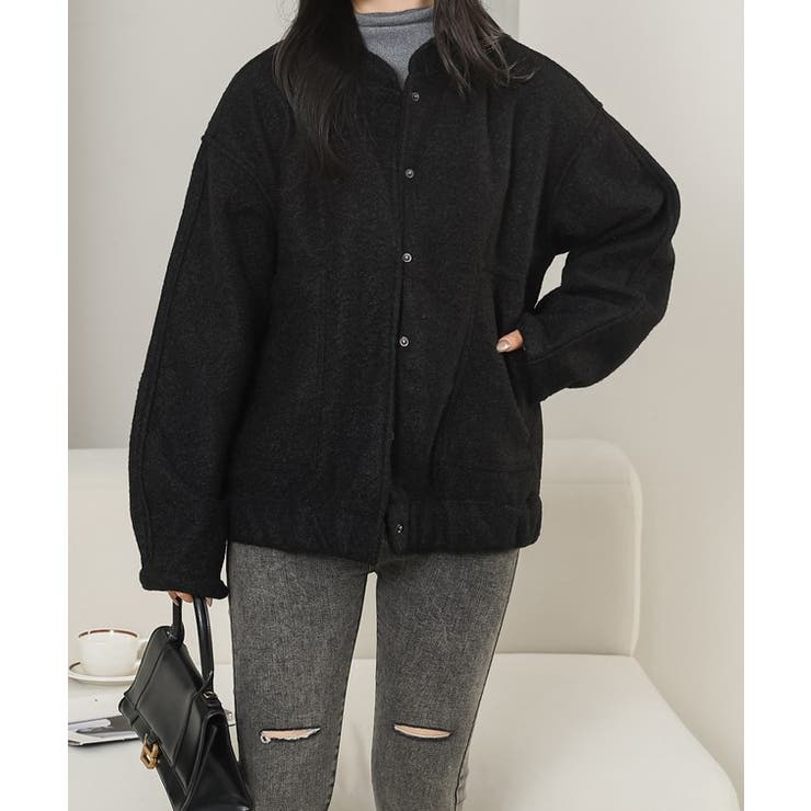 スタンドカラー ボタン カジュアル | レースレディース  | 詳細画像6 