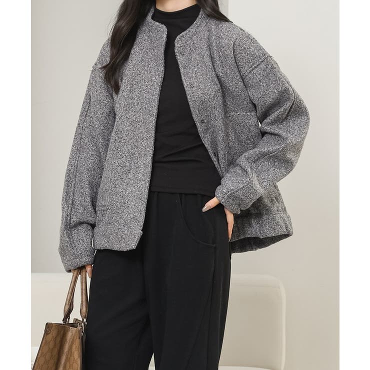 スタンドカラー ボタン カジュアル | レースレディース  | 詳細画像9 