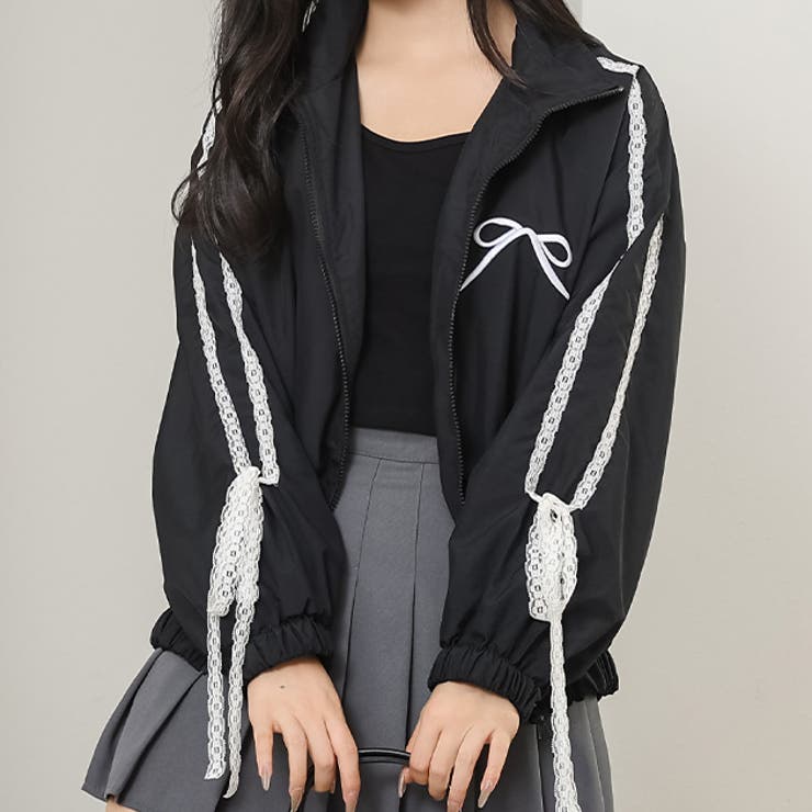 スタンドカラー リボン レース | レースレディース  | 詳細画像1 