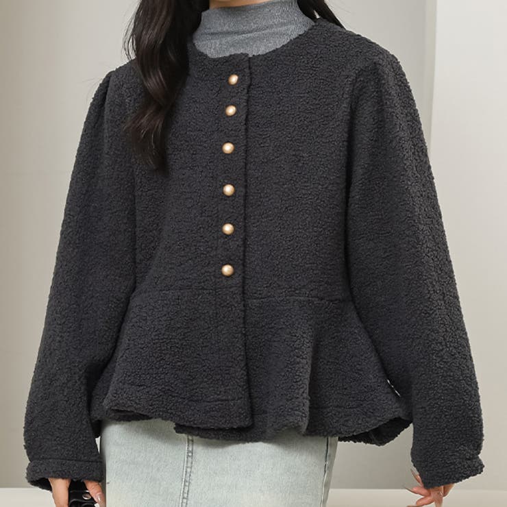 ノーカラー ペプラム ショート | レースレディース  | 詳細画像1 