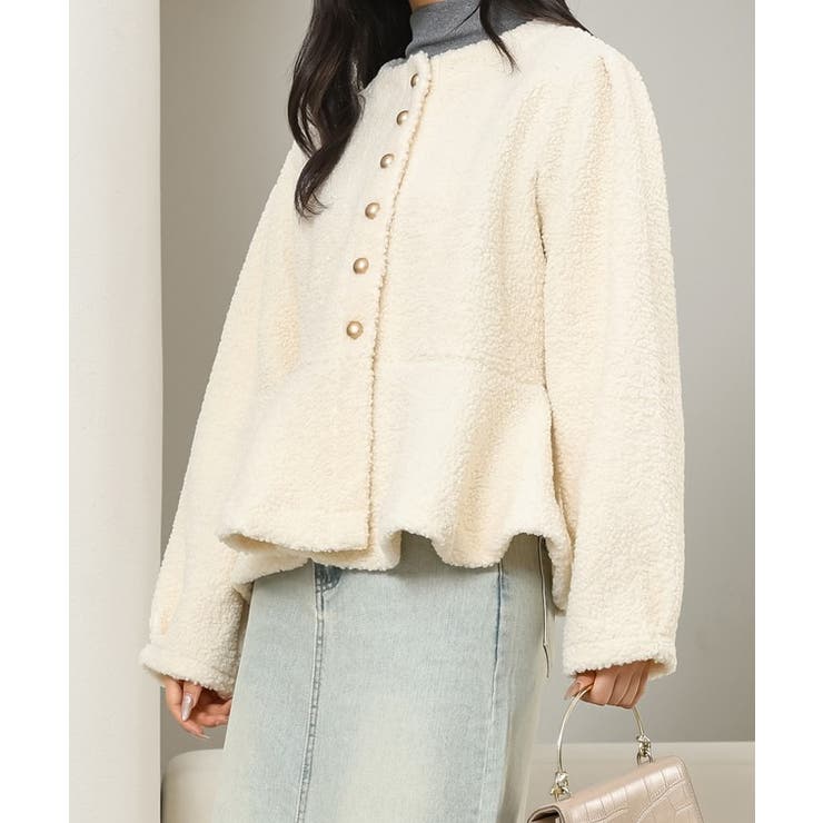 ノーカラー ペプラム ショート | レースレディース  | 詳細画像15 