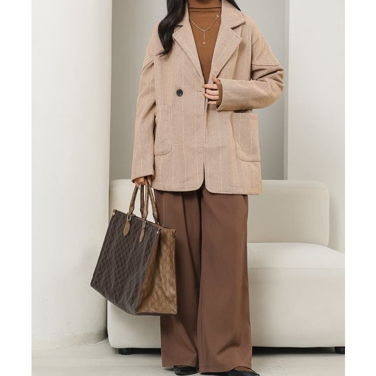 ヘリンボーン柄 厚手 テーラード | レースレディース  | 詳細画像11 