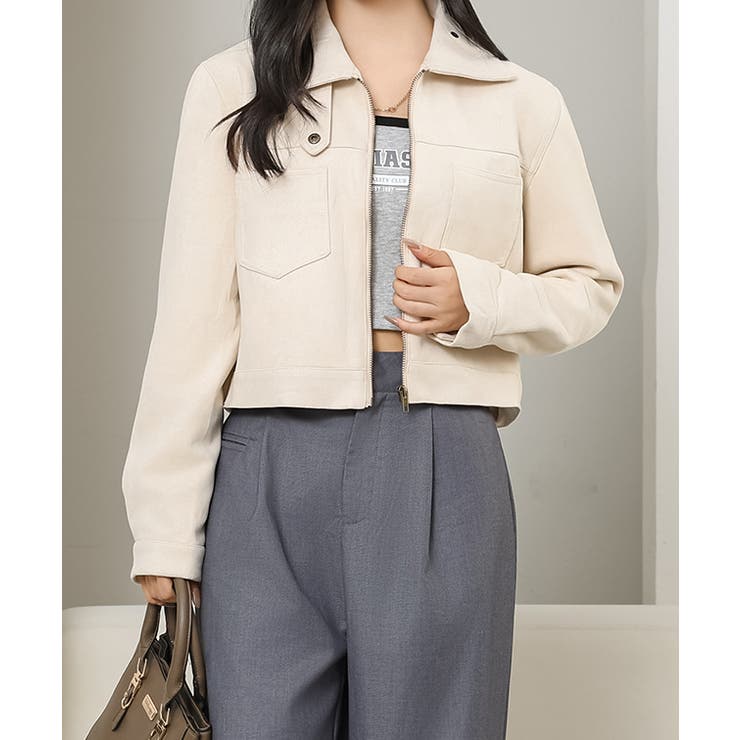 スエード調 コンパクト ジップアップ | レースレディース  | 詳細画像14 