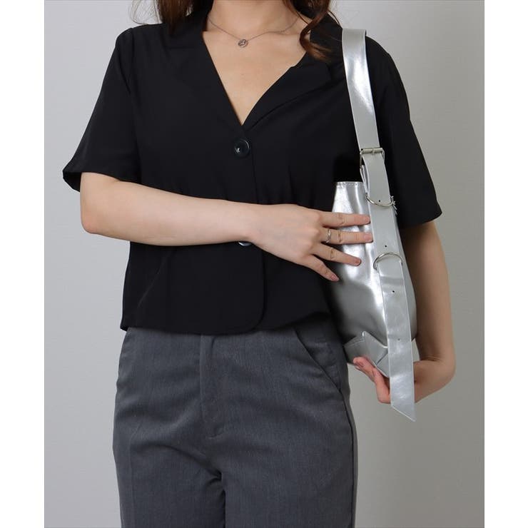 ミニポーチ付き フェイクレザー スクエア | レースレディース  | 詳細画像11 