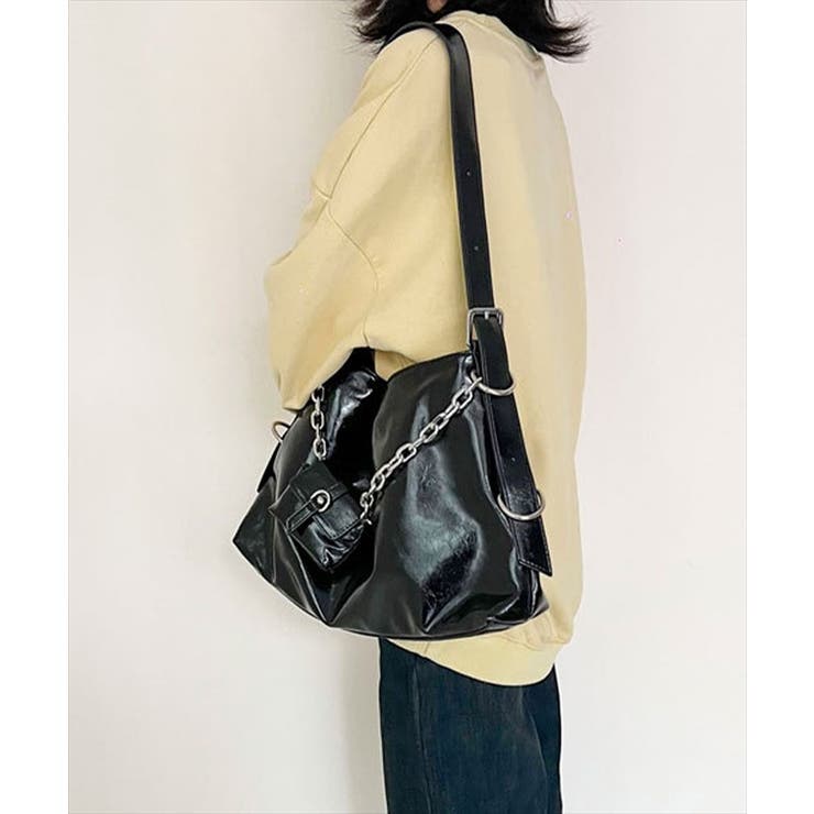 ミニポーチ付き フェイクレザー スクエア | レースレディース  | 詳細画像4 