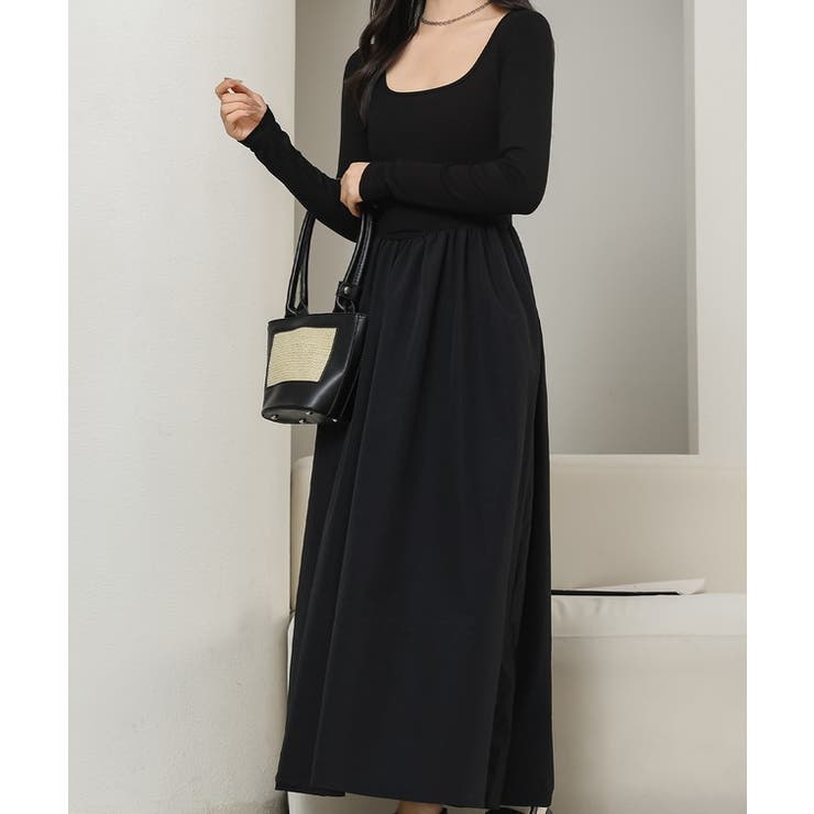 ラウンドネック 切り替え ギャザー | レースレディース  | 詳細画像6 