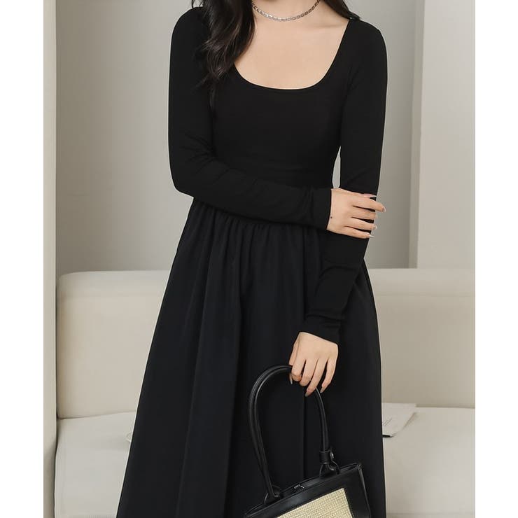 ラウンドネック 切り替え ギャザー | レースレディース  | 詳細画像7 