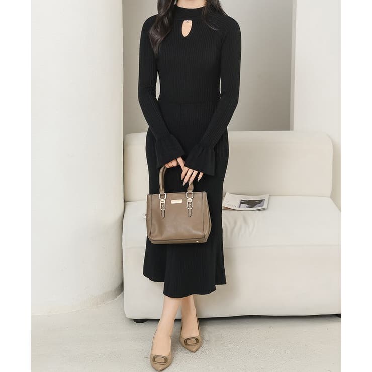 プチハイネック ベルスリーブ カットアウト | レースレディース  | 詳細画像4 