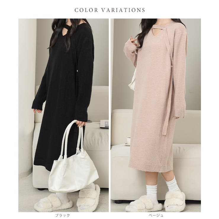 Vネック オーバー ニット | レースレディース  | 詳細画像2 