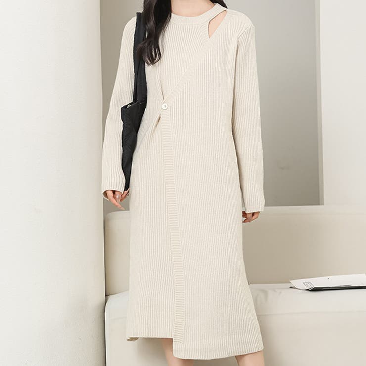 フェイクレイヤード マキシ丈 リブ | レースレディース  | 詳細画像1 