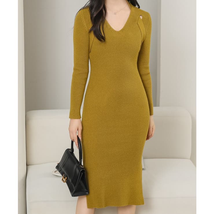 ソリッドカラー Vネック ホルター | レースレディース  | 詳細画像10 