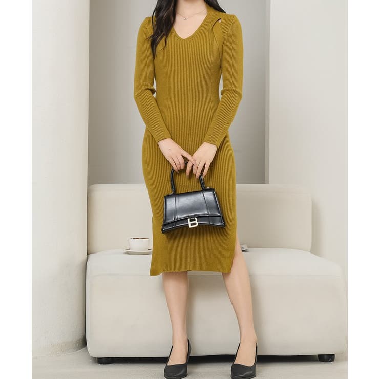 ソリッドカラー Vネック ホルター | レースレディース  | 詳細画像9 