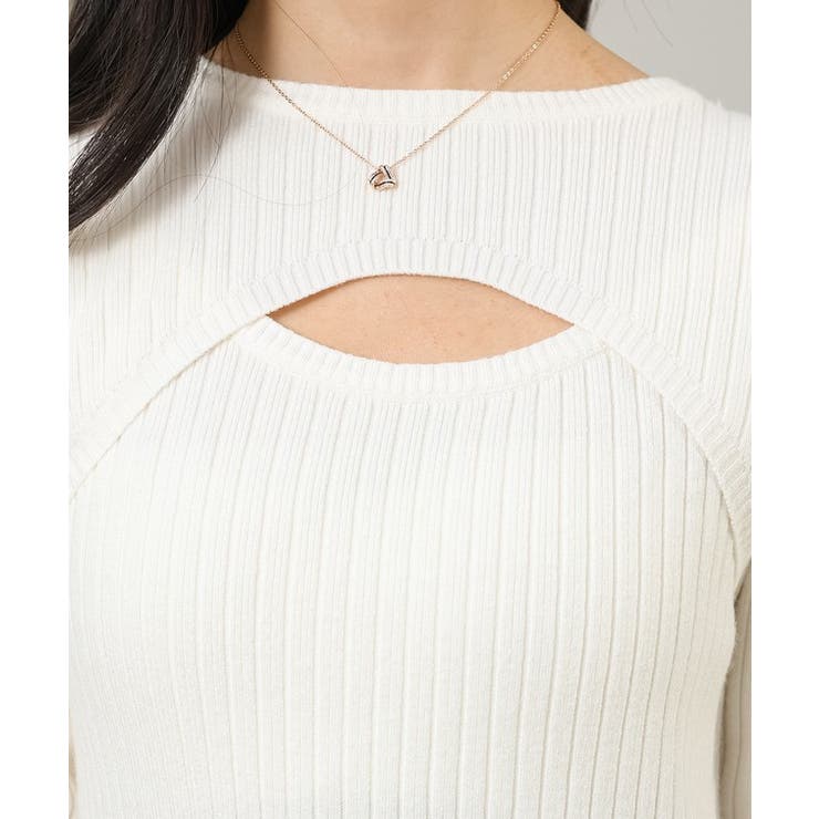 ソリッドカラー レイヤード風 リブ | レースレディース  | 詳細画像16 